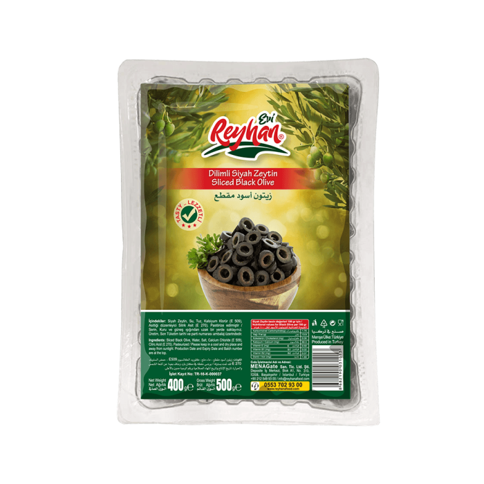 Reyhan Evi Sliced black olive 400 gr